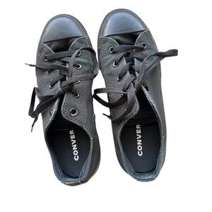 Converse All-Star Low Top Sneakers in Black Big Kid Size 3